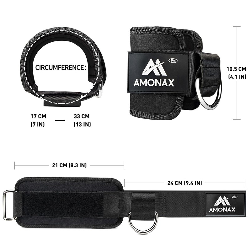 Amonax Ankle Straps for Cable Machines - Ankle Cuffs Cable