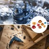 uxcell M3 Cone Cup Countersunk Washers, 20 Pcs Anodized Aluminum