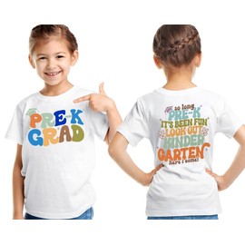 3-6T Kids Cute Saying So Long Pre K It's Been Fun Look Out Kindergarten Here I Come Back To School Pre-K Grad Shirt (5-6 Years, Pre-K Grad Printed Shirt)