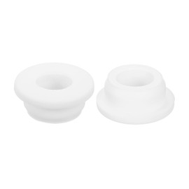 uxcell 2Pcs Rubber Grommets 25mm Drill Hole, 16mm ID Hole Top Hat Grommet White Silicone Rubber Hole Plug Gasket for Wiring, Automotive
