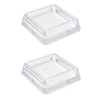 30x30mm Clear Furniture Cups, Pack of 4 Carpet Protectors for
