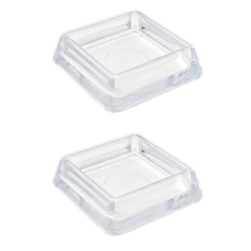 30x30mm Clear Furniture Cups, Pack of 4 Carpet Protectors for
