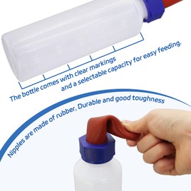 2PCS Calf Feeder Milk Bottle Livestock Drinking Bottles Calves Nursing Milk Feeding Bottle for Farm Livestock Supplie (500ml)