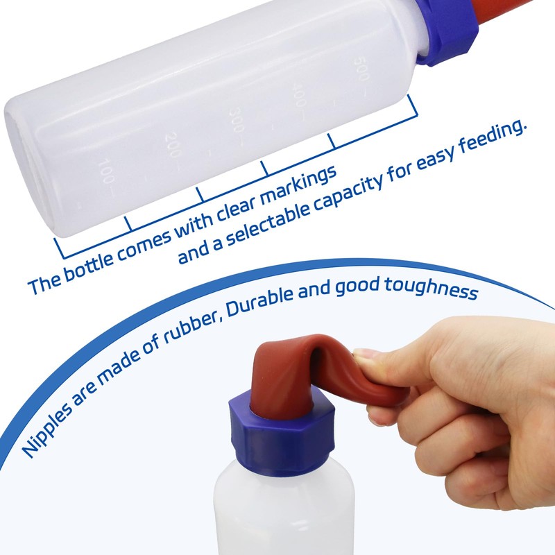 2PCS Calf Feeder Milk Bottle Livestock Drinking Bottles Calves Nursing