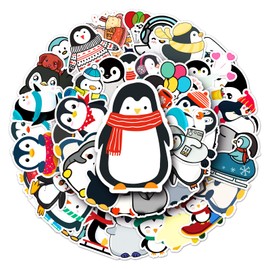 Penguin Stickers for Laptop (Pack of 50), Gift for Children, Teens, Adults, Boys, Penguin Stickers, Waterproof Vinyl Stickers for Scrapbooking, Skateboard, Car, Luggage
