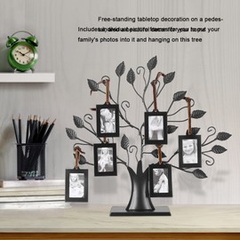 Photo Frames, Photo Frames Photo Frames Collage Photo Wall with Metal Tree Photo Collage For Hanging Pictures Collages Decorations Prints Artworks and Photos(6 Bilderrahmen mit 6,4 * 4,6cm)