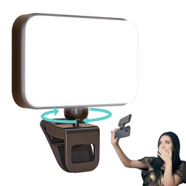 Luz Led para Celular con Cilps, Luz Selfie para Celular Recargable, Puede Girar 360°, 3 Modos y 5 Niveles de Brillo, 2800K-5500K, Iluminación sin Parpadeos, Ideal para Videos, Fotografía, Camping