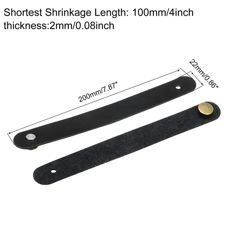 sourcing map Headstock Strap Leather Guitar Neck Adapter for Guitar