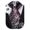 Hi-Tie Men's Solid Colour Tie Handkerchief Wedding Party Classic Tie