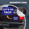 Let's Go Taco Car Magnet - 4" x 6" Reflective