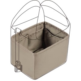 DGAZ Silk Handbag Organizer Fits picotin18/22Bags, Silky Smooth, Luxury Handbag Tote in Women Bag Shapers (Gris tourterelle, PC18)