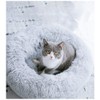 BODISEINT Modern Soft Plush Round Pet Bed for Cats or