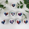 Lasyman 1.5" 8PCS Colorful Ceramic Cute Heart Knob Nursery Kid