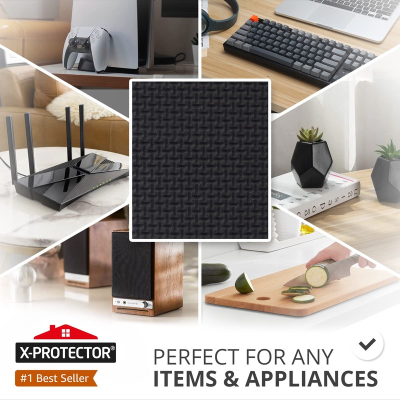 X-Protector Rubber Sheet - 4 PCS Non Slip Pads 4