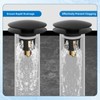 iFealClear Universal Black Bathroom Sink Stopper, Metal Pop Up Sink