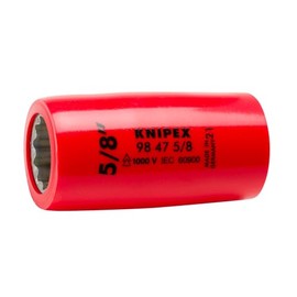 KNIPEX 98 47 5/8 1/2 5/8 1,000V Insulated Hex Socket