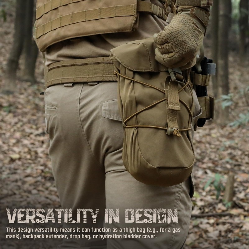 LIVANS Tactical Large Dump Pouch, Adjustable Drawstring Mag Utility Pouch