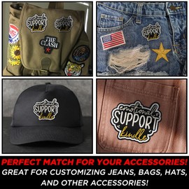 Emotional Support Kindle Patch 3" Book Lover Embroidered Patches for Backpack, Hat, Jackets, Iron On - Sew On Patch, Uniform DIY Embroidery PVC Patches Gift, Trendy Accessories for Him Her 3 Inches