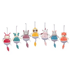 GIPSY Toys - Hippo - Music Box - Musical Plush Toy - Bamboo Series - 26cm S/Card - Blue and Grey - 1st Age