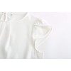 TASAMO Women Chiffon Blouse Round Neck Short Sleeve Top Shirts