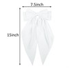 JGQUR White Hair Bows Large Satin Hair Bow Clips for