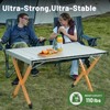 TIMBER RIDGE Folding Camping Table Adjustable Height, 4-6 Person Lightweight