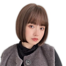 Bright Lara hf1782-UB-S Bare Wig, Short Bob, Women's Medical Wig, Full Wig, Bamboo Wig,