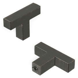 Hickory Hardware Skylight Collection T-Knob 1-5/8 Inch x 3/8 Inch Vintage Bronze Finish