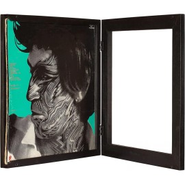 KAIU Vinyl Record Frame – Solid Wood Album Frames for Records to Black