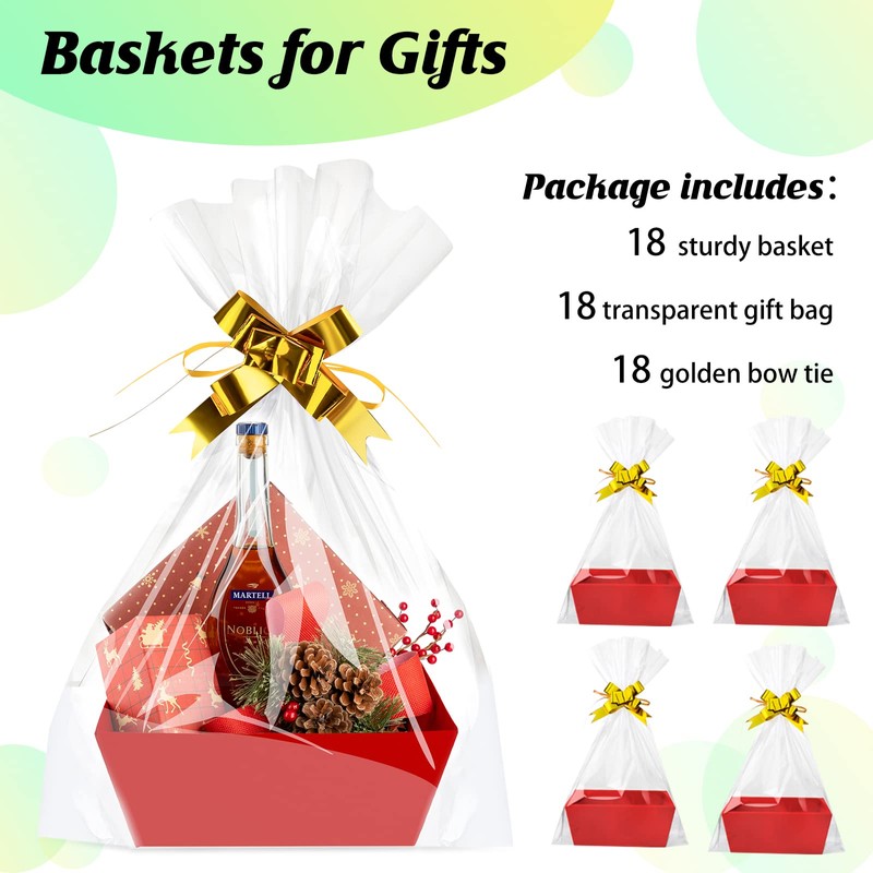 Fainne 54 Pcs Basket for Gifts Kit Include 18 DIY