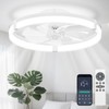 JOFIOS Ceiling Fans with Lights,19.7" Flush Mount Ceiling Fan with