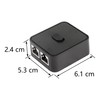 CERRXIAN Network Switch 2 Ports,RJ45 Network Key-Press Switch Splitter Selector