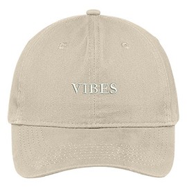 Trendy Apparel Shop Vibes Embroidered Cap Premium Cotton Dad Hat - Stone