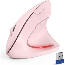 TECKNET Ergonomic Mouse, Wireless Bluetooth Vertical Mouse, 4800 DPI Silent Mouse with 6 Adjustable DPI Levels, 2.4GHz Optical Mouses, 6 Buttons Wireless Mouse for Laptop, Desktop, PC, MacBook
