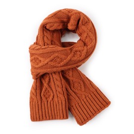 Warm Baby Scarf Winter Boys Girls Neck Warmer Knitted Toddler Neck Scarves (Caramel)