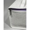 clinique make up bag white Silver glitter square Medium, Free