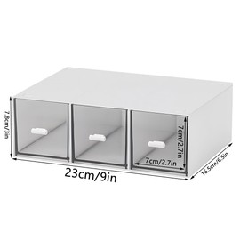 KiKiHong Kitchen Organiser with 3 Drawers, Tea Drawer Box, Tea Bag Storage Box, Desktop Storage Box, Dressing Table Organiser, Can Place Tea, Coffee, Spices (White)