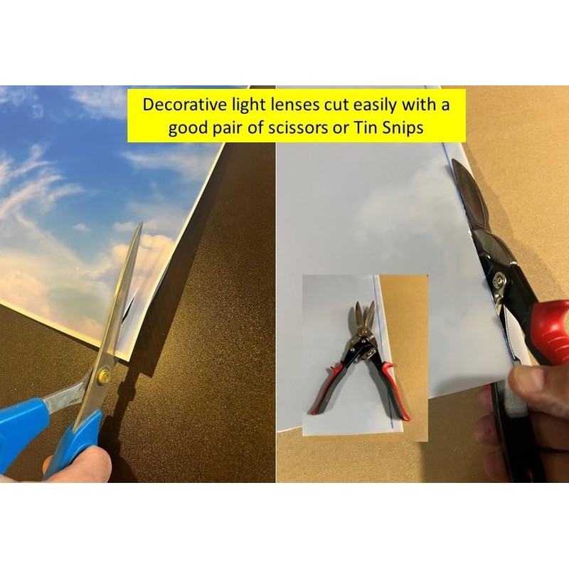 Fluorescent Light Covers, Sky & Clouds 23.75 x 47.75 inches,