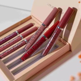Set Labiales Mate 12 Colores Larga Duración Handaiyan                                                                                                 