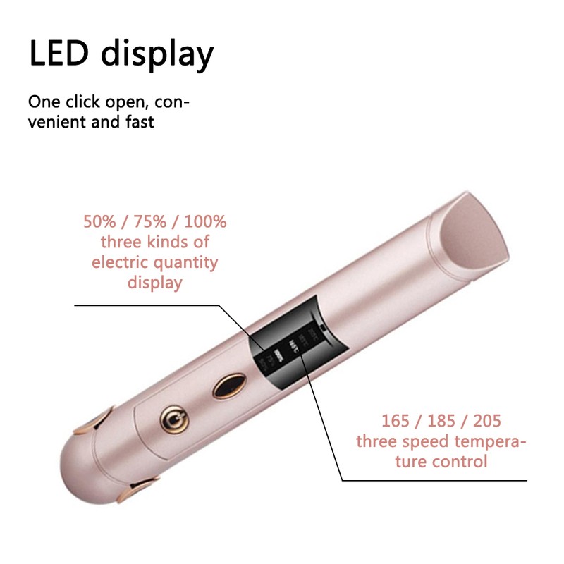 Portable Wireless Hair Straightener USB Rechargeable Ceramic Straightener for Home