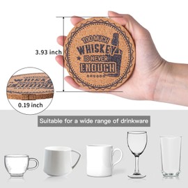 STARUBY 12 Pcs Cork Coasters, Coasters for Drinks, Coasters for Coffee Table, for Drinks Absorbent Kitchen Dining Room Decoration 10cm Round Bars