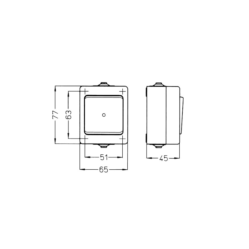Kopp 567348009 Heizungshauptschalter Aufputz-Feuchtraum Standard
