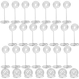 Kinstecks 40 Pieces Card Holder Clip Name Holder 20 Pieces Stand Table Holder and 20 Pieces Ring Table Holder for Wedding Restaurant and Party