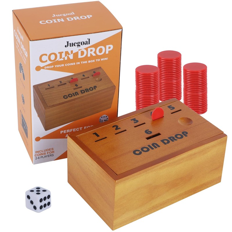 Juegoal Coin Drop Set, Pennies Dice Games for Kids and