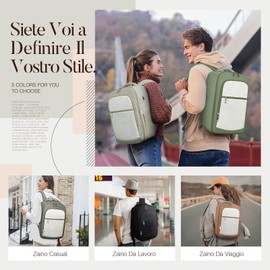 RuoSien Ryanair Backpack 40 x 20 x 25, Travel Backpack Aeroplane Hand Luggage, Cabin Bag for 14 Inch Laptop Bag, Casual Backpack for Men and Women, Work, summer cicada, Casual