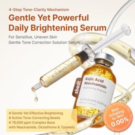 SUNGBOON EDITOR Glow - Ampolla de ácido kójico intensivo, suero estimulante para la cara con ácido kójico, cúrcuma y PHA, para el tono de piel desigua