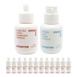 Innisfree Black Tea Youth Enhancing Ampoule 50mlxRetinol Cica Trace Ampoule 50ml+ / 이니스프리 블랙티 유스 인핸싱 앰플 50mlx레티놀 시카 흔적 앰플50ml+