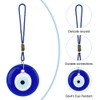 WEBEEDY Pack of 4 Blue Evil Eye Beads Pendants, Car