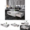 Unbranded Modern High Gloss Rectangular Coffee Table For Living Room