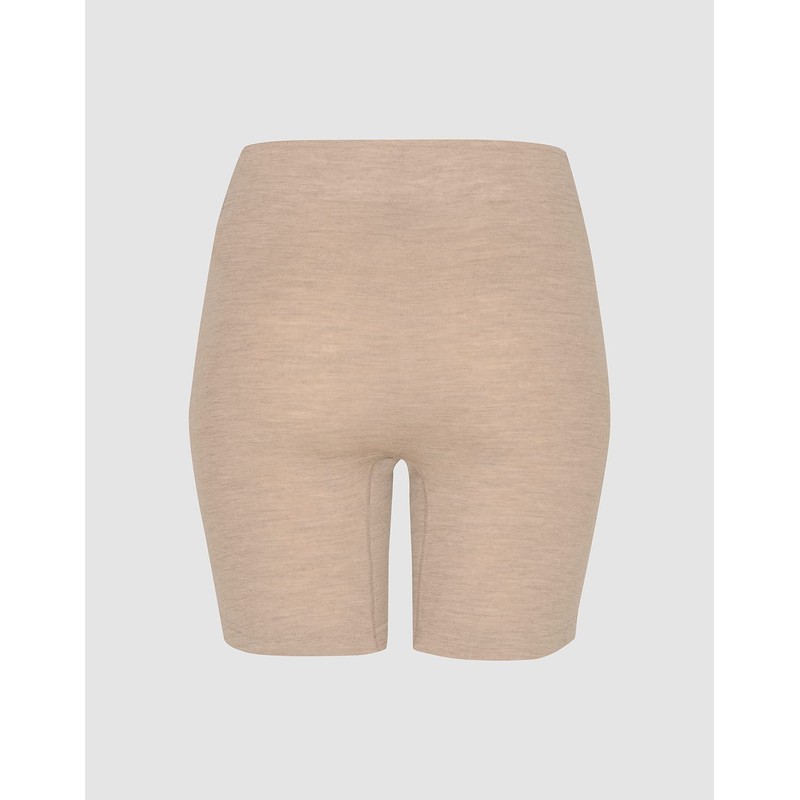 DILLING Women's Merino Wool Tight Shorts - Thermal Undershorts Beige